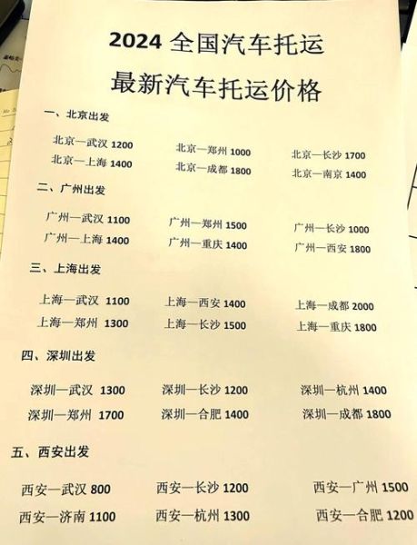 汽车托运费用怎么计算_汽车托运需要多长时间